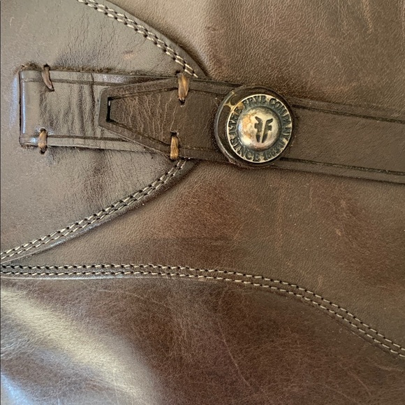 {FRYE} Molly Button Tall Leather Boots - Picture 6 of 10